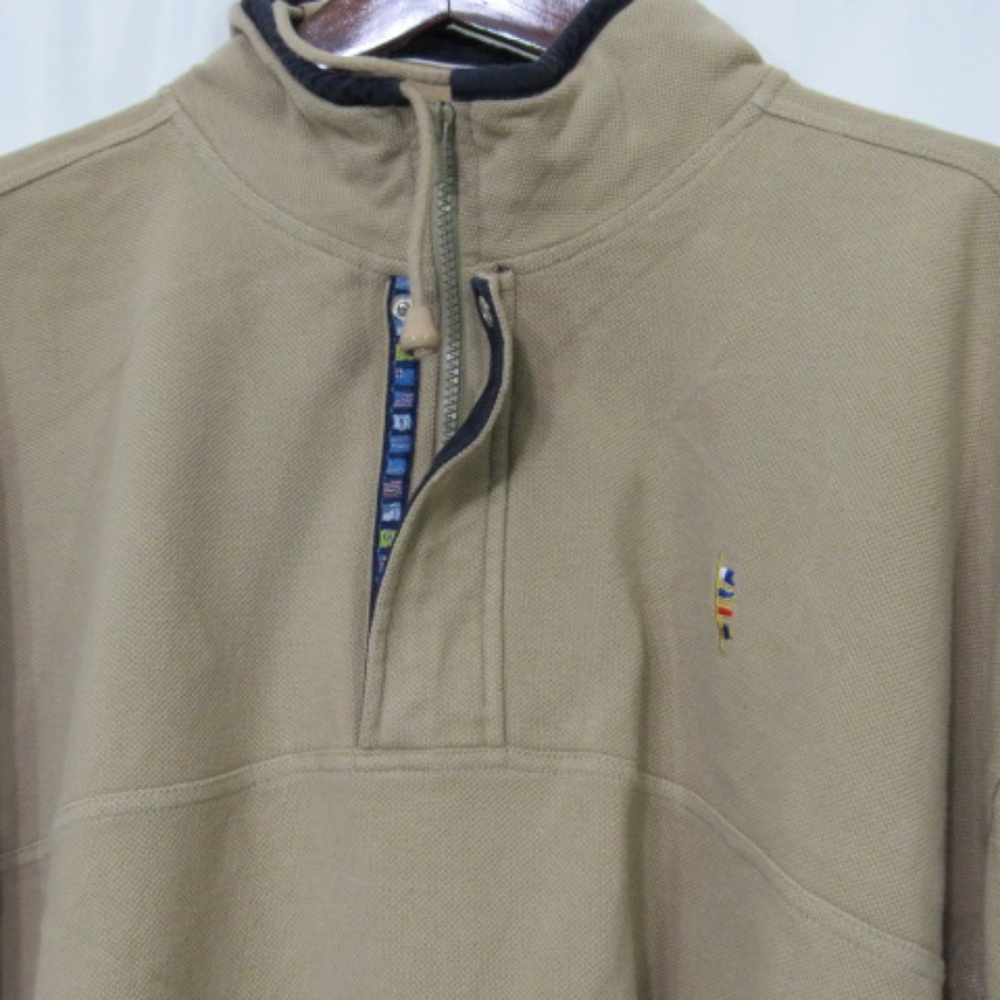 Pusser's West Indies Brown Zip Sz XL Yachting Sailing Coastal Boating Sweater